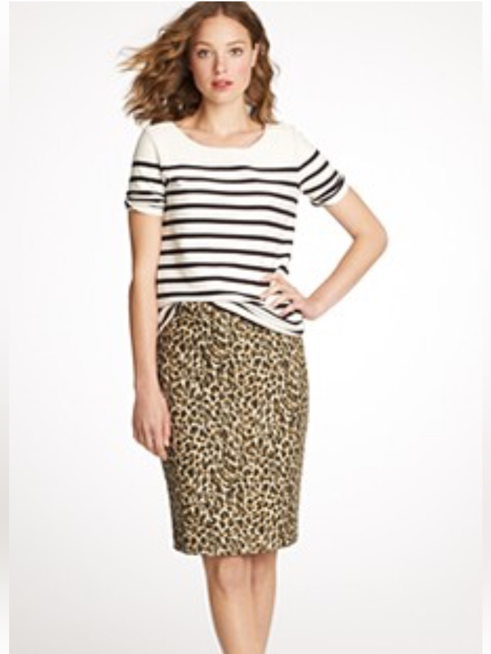 J. Crew Classic Leopard Print Pencil Skirt